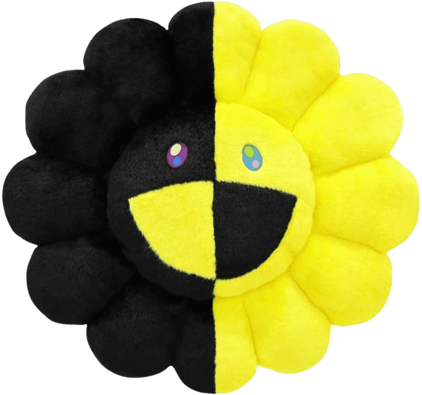 Artwork - HIKARU Flower Plush (Black/Yellow - Large)