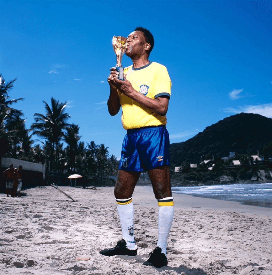 Artwork - Pelé Kissing the World Cup Trophy