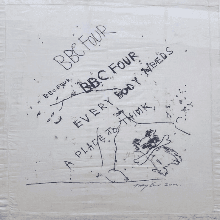 Tracey Emin BBC Four Invite 限定1500部 BBC 4 Textile Print by Tracey Emin - Buy & Sell Tracey Emin Prints