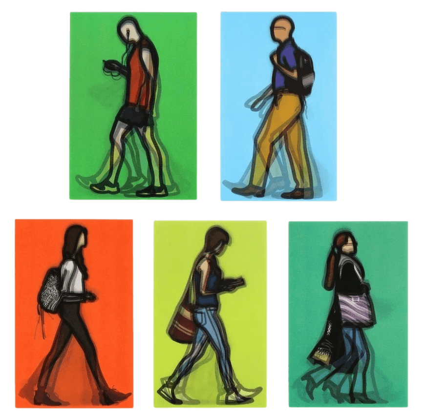 Artwork - Walking In London (Set of 5 Lenticular Postcards)