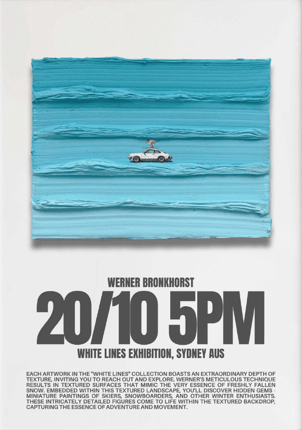 Artwork - White Lines Exhibition Poster