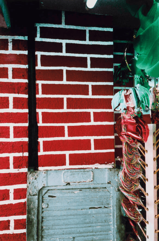 Artwork - Red Brick Wall Lollipops on Right, Mexico