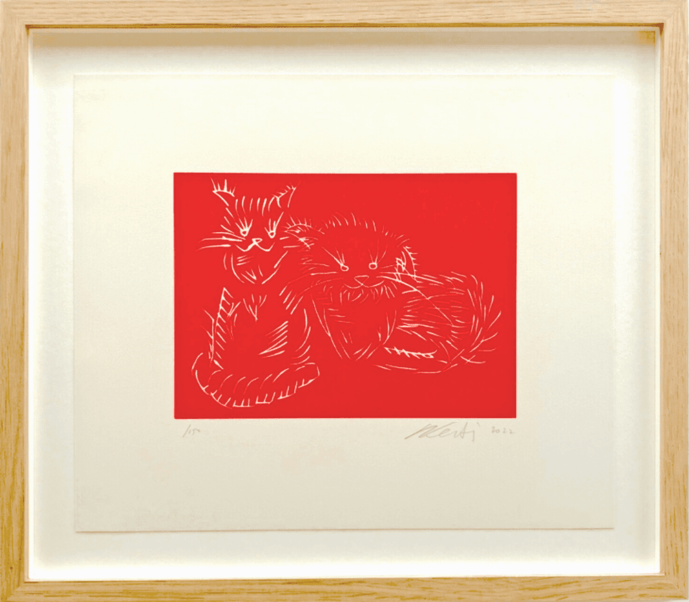 Artwork - Cats (Red Framed)