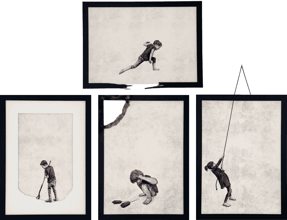 Artwork - Leap, Pull, Firework, Dig (Set of 4)