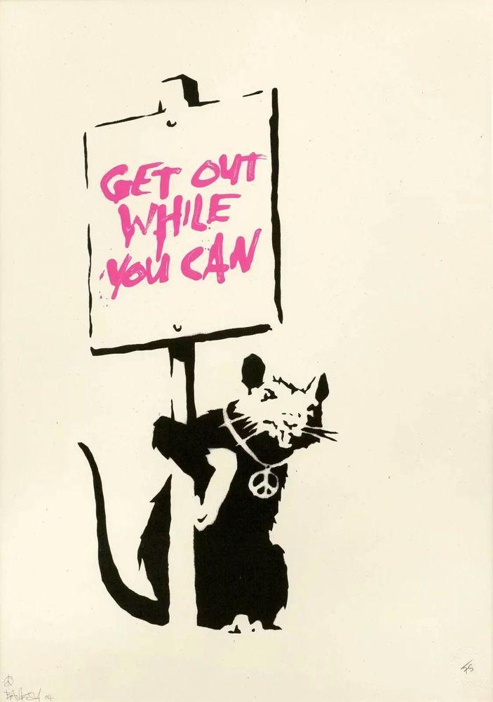 Artwork - Get Out While You Can (Signed) (Pink)