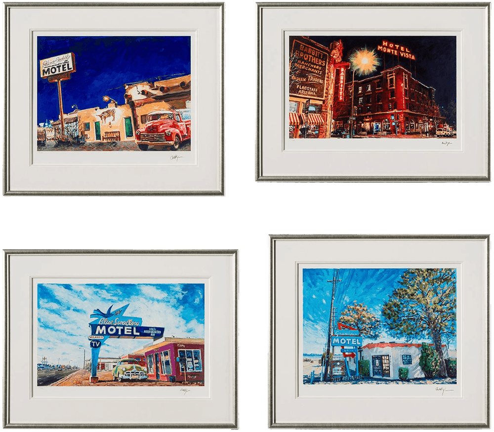 Artwork - The Beaten Path, Route 66 (Set of Four)