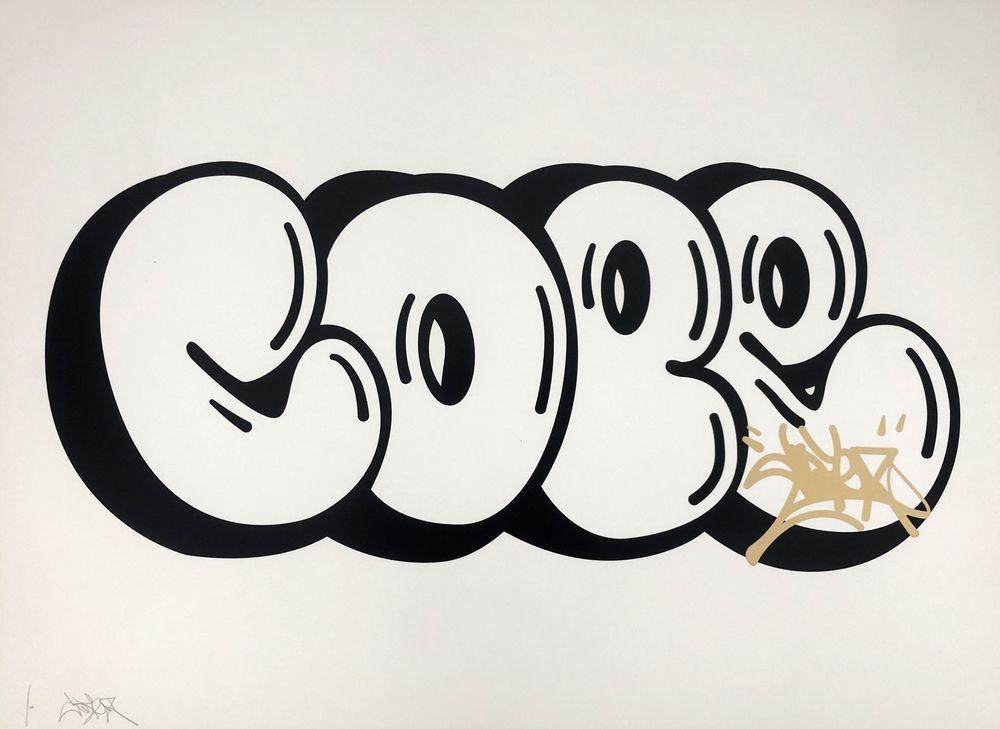 Artwork - Iconic Bubble (Black Outline & Gold)
