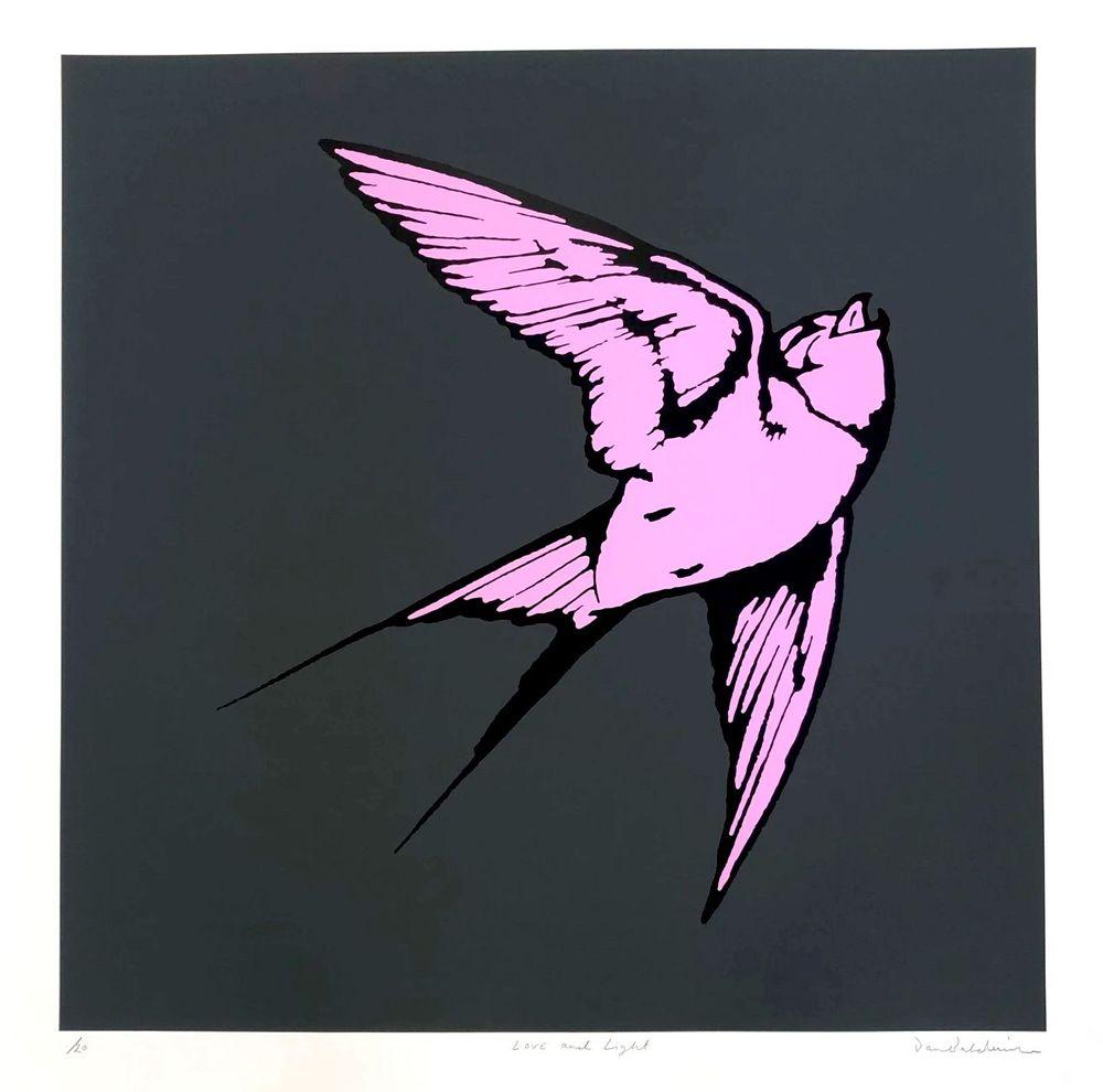 Artwork - Love And Light (Charcoal & Pink)