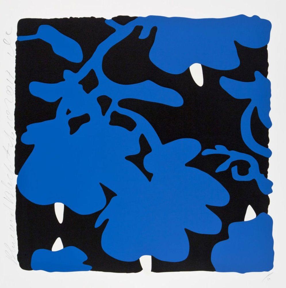 Artwork - Lantern Flowers (Blue and Black)