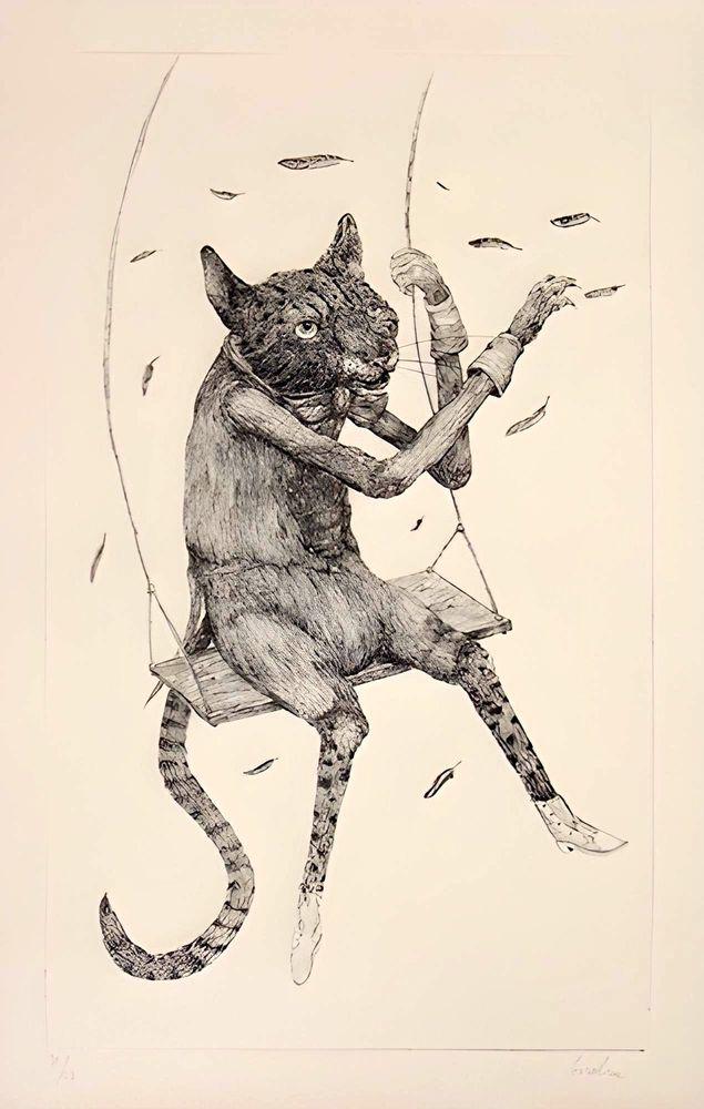 Artwork - Serval (Black & White)