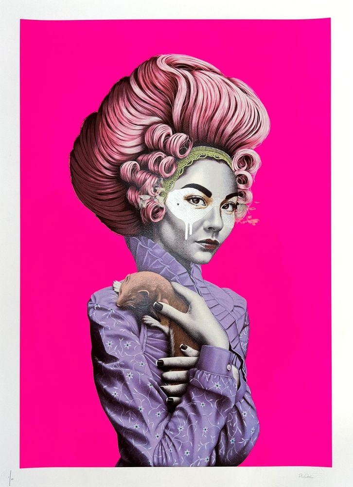 Artwork - Tulleries (Pink White Gold Leaf - Hand Finished)