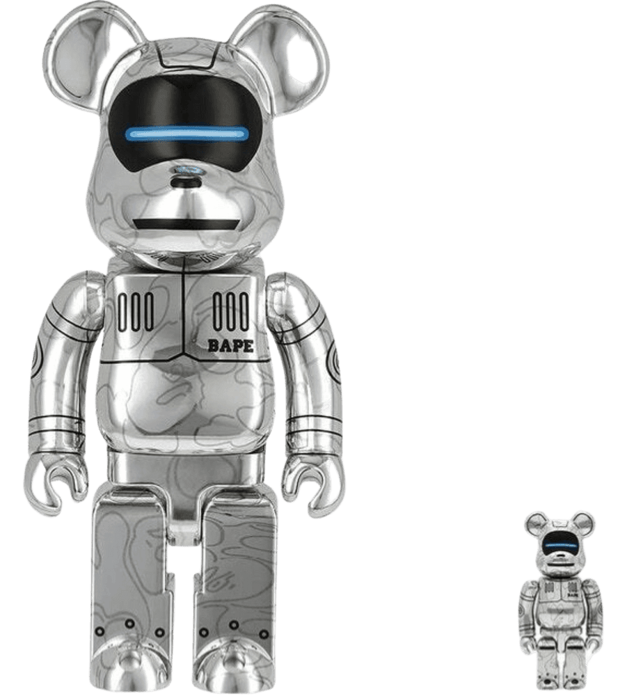 Artwork - BAPE Baby Milo 100% & 400% Set (Silver)
