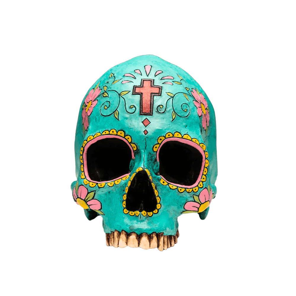 Artwork - Day of the Dead Skull - Turquesa