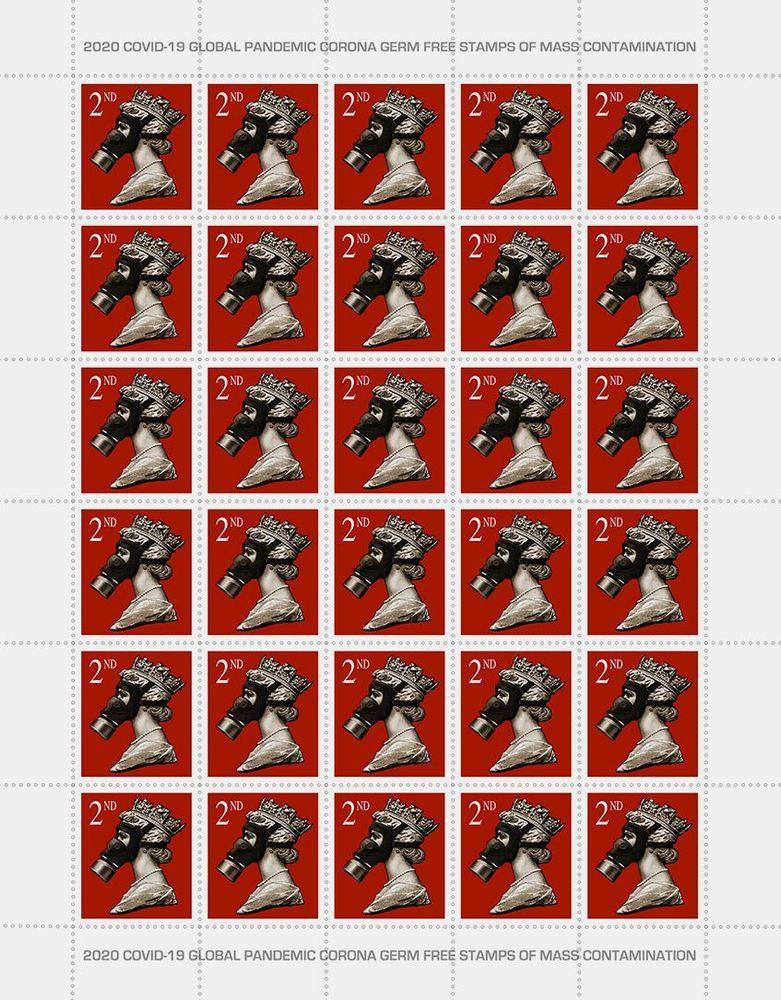 Artwork - Covidian Culture 2nd Class Stamp Sheet