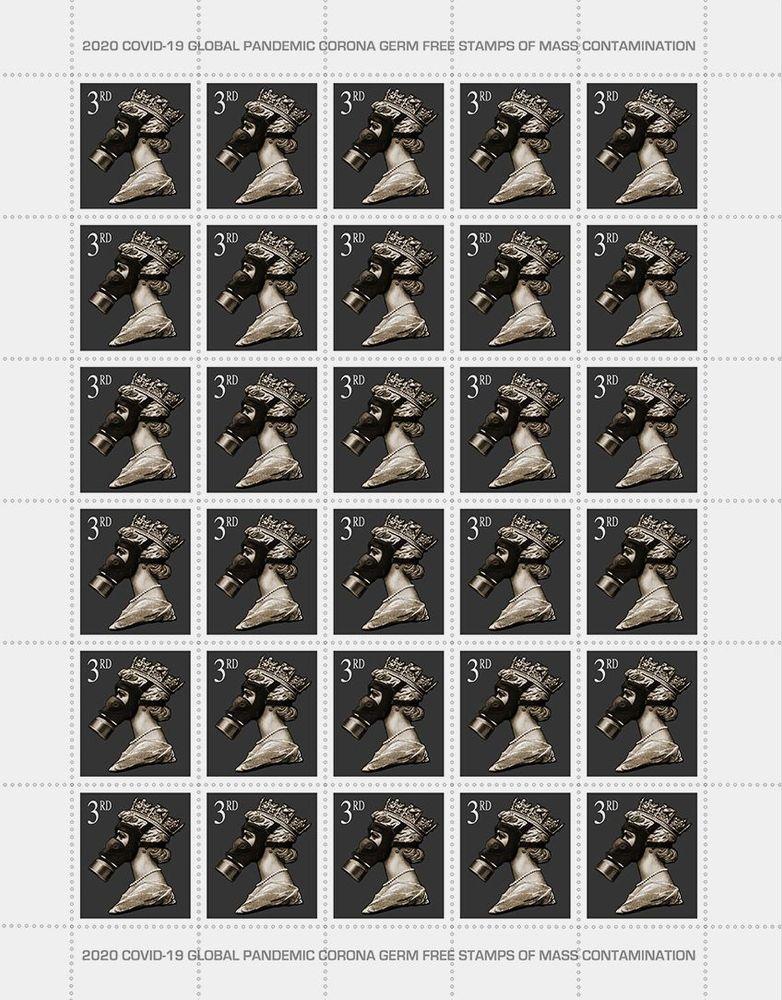 Artwork - Covidian Culture 3rd Class Stamp Sheet