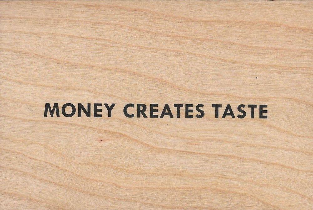 Artwork - Money Creates Taste Wooden Postcard