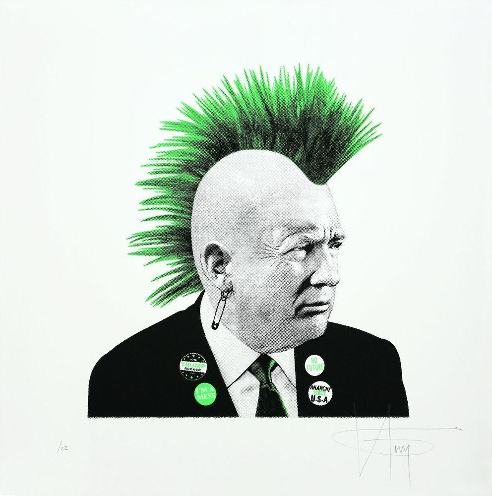 Artwork - Punk Trump (Green Neon)