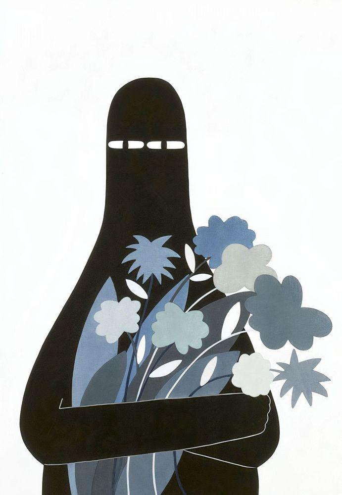 Artwork - LUV with Gray Flowers