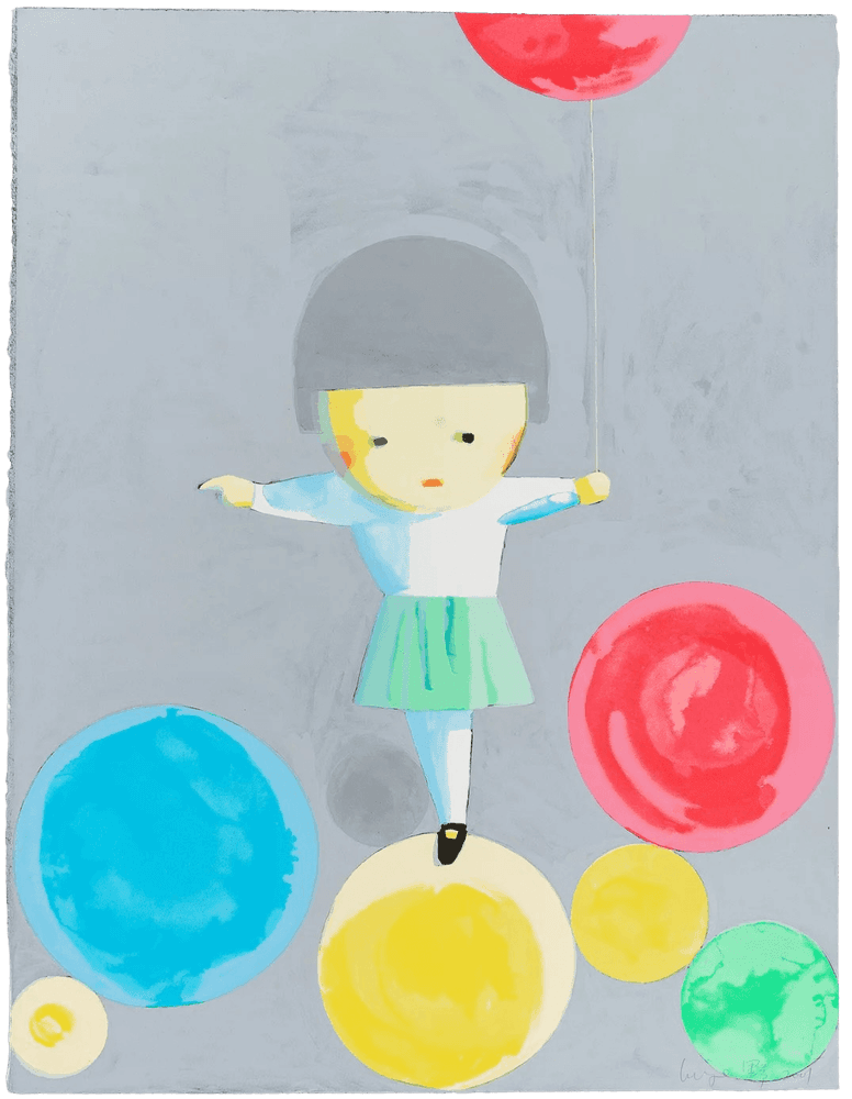 Artwork - Little Girl With Balloons