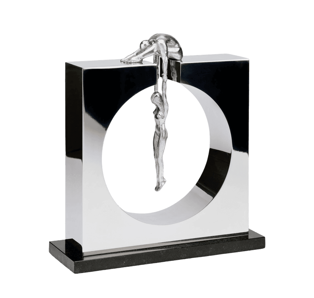 Artwork - Gravity Male (aluminium on black granite)