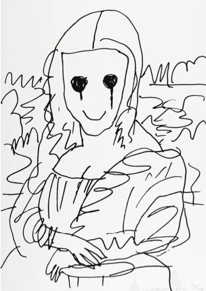 Artwork - Coffee Break Drawing Of Mona Lisa