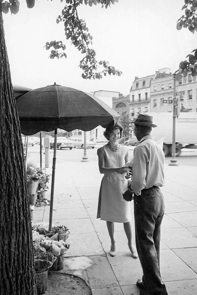 Artwork - Kennedy, Jackie Outside Flower Shop, 1959