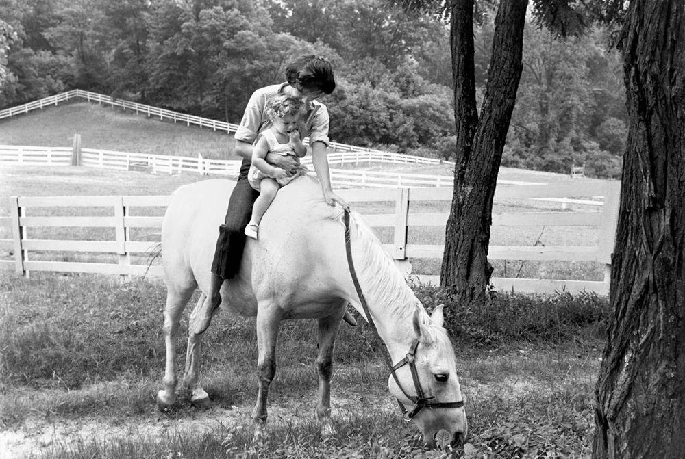 Artwork - Kennedy, Jackie and Caroline on Horse, 1959