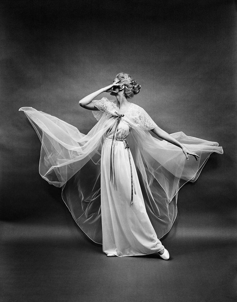 Artwork - Vanity Fair Sheer Robe Blowing, Circa 1955