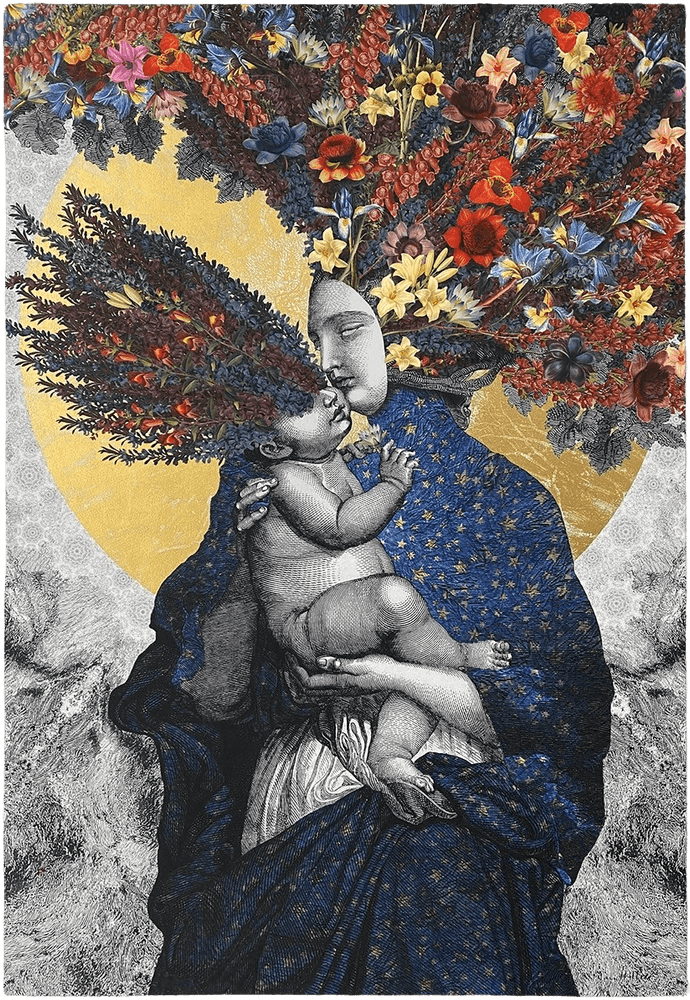 Artwork - Mother and Child (Gold Leaf)