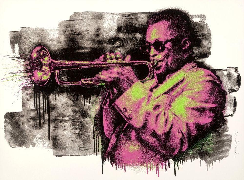 Artwork - Miles Davis (Pink / Green)