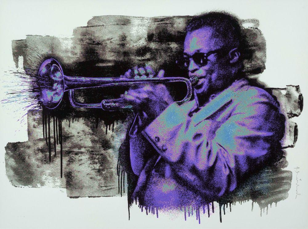 Artwork - Miles Davis (Purple / Blue)