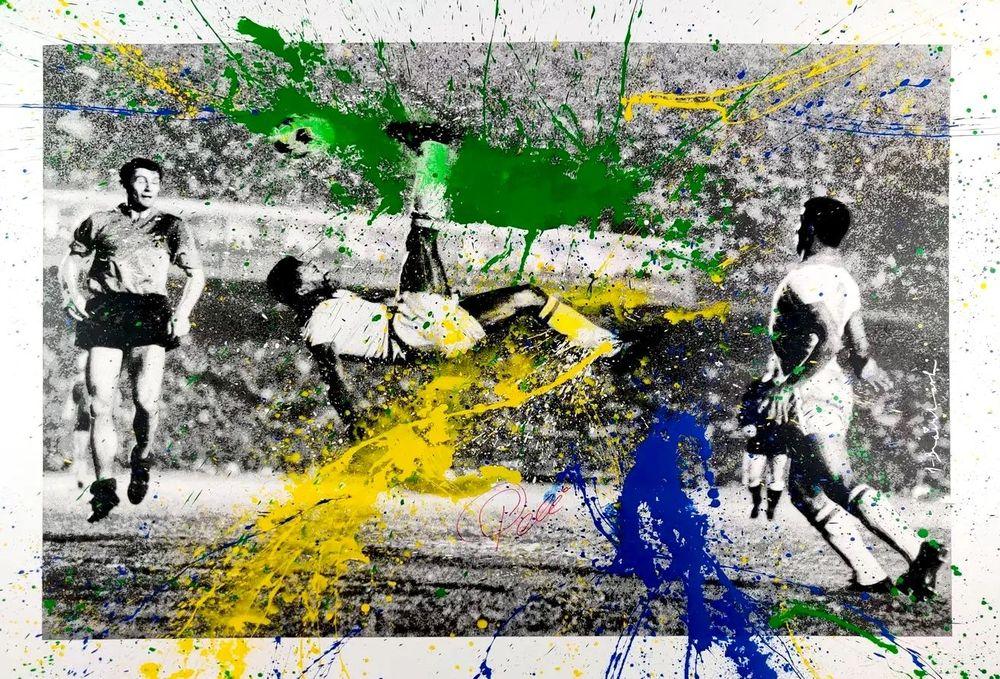 Artwork - The King Pele - Bicycle (Signed by Pele)