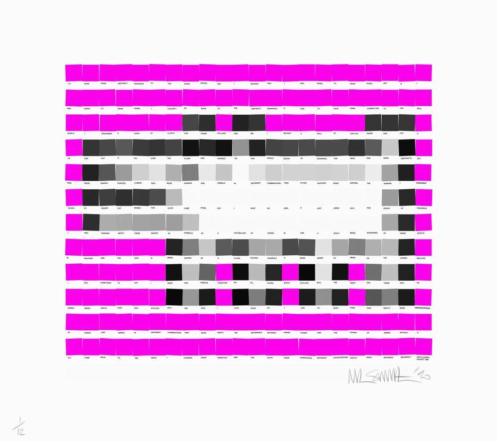 Artwork - Haring Dog (Pink)