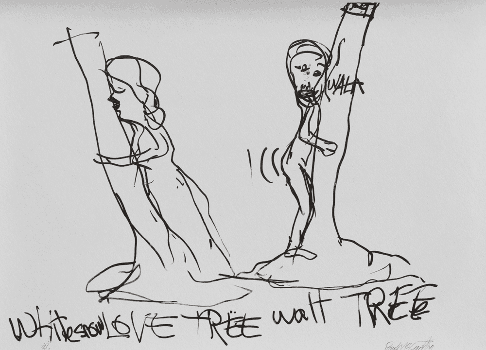 Artwork - White Snow Love Tree Walt Tree
