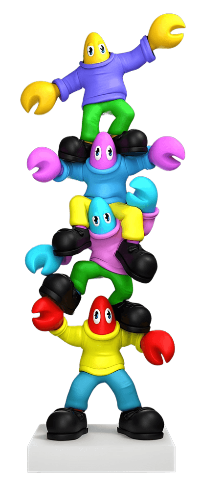Artwork - Lobster Totem (Yellow and Purple)