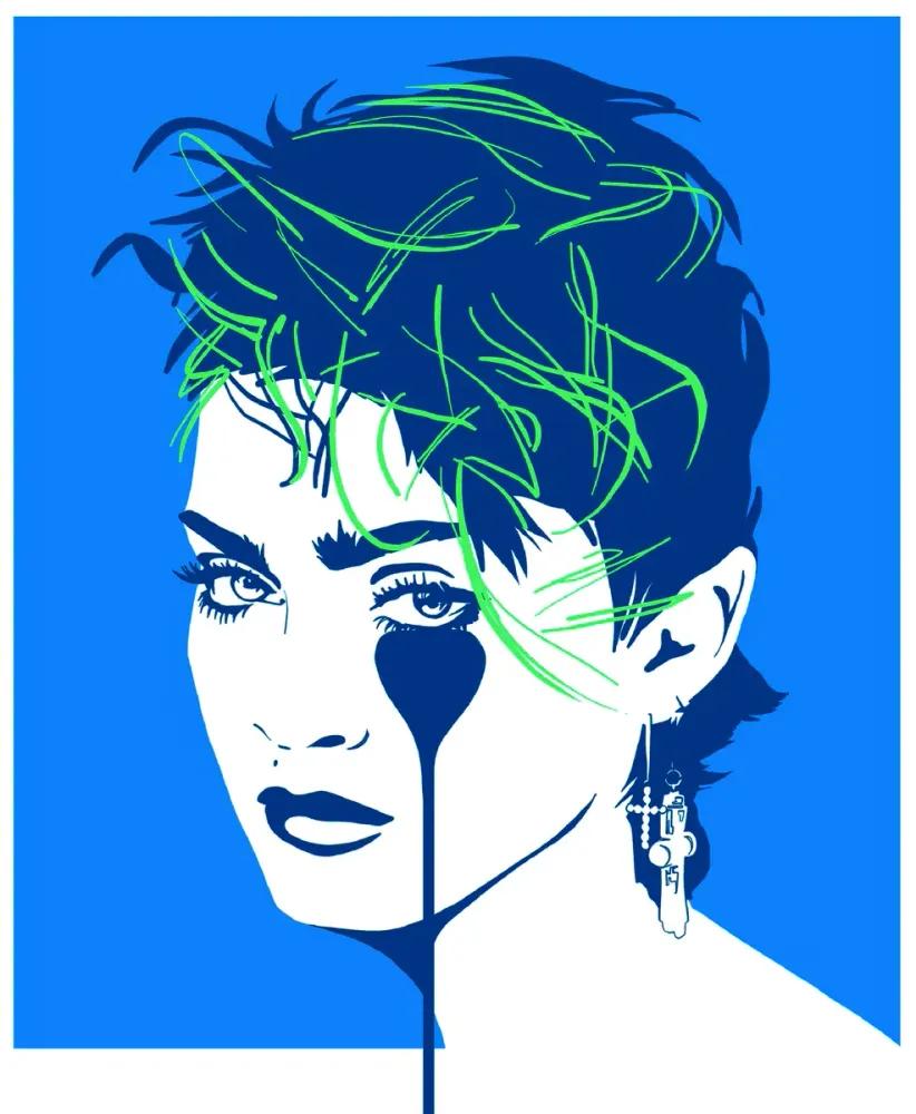 Artwork - Lucky Star - Madonna (Blue)