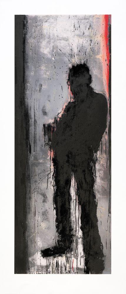 Artwork - Standing Shadowman Black and Silver