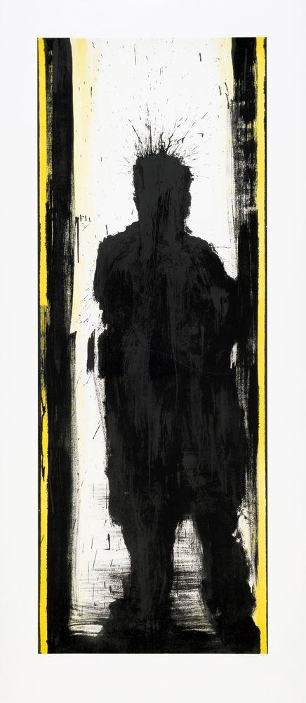 Artwork - Standing Shadowman Black and Yellow