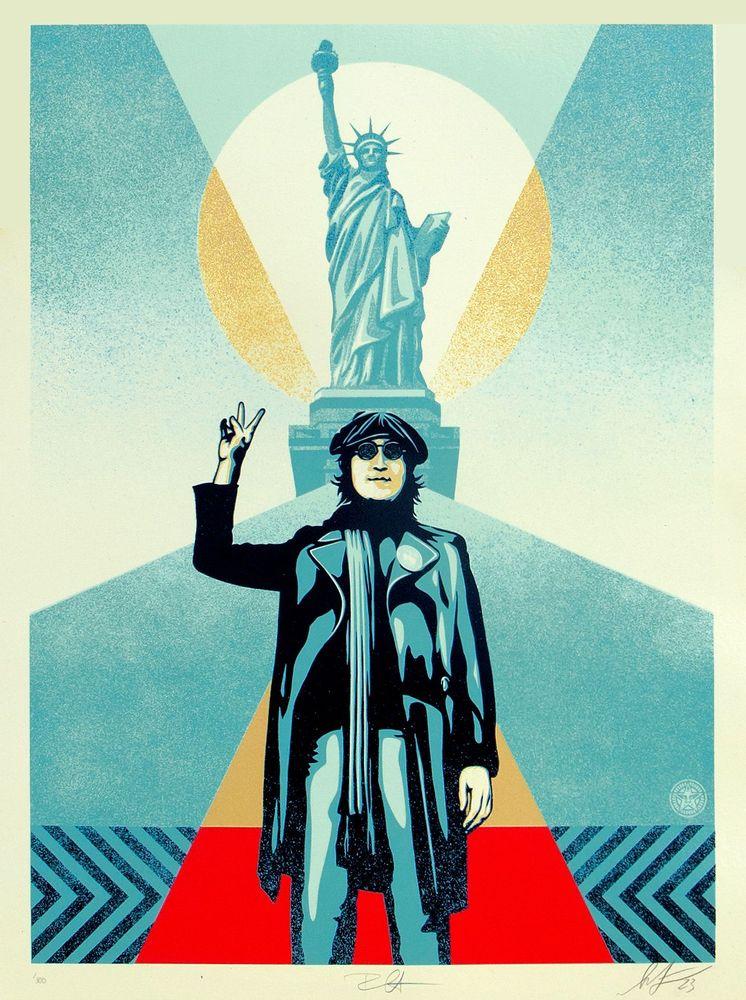 Artwork - Lennon Peace And Liberty (Blue)