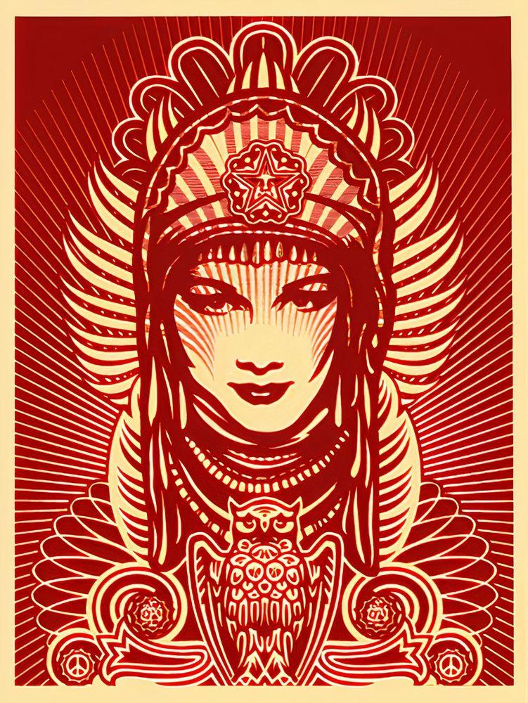 Artwork - Peace Goddess (Burgundy)