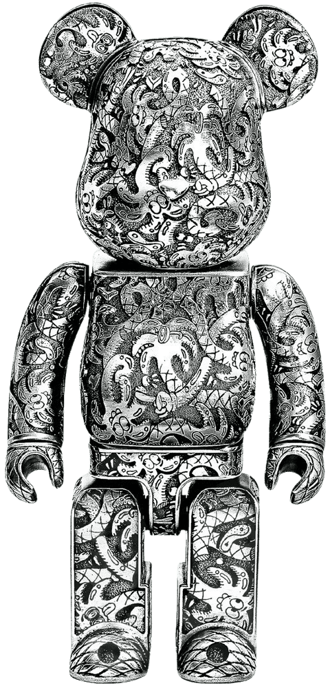 Artwork - Pewter BEARBRICK (Silver Metal)