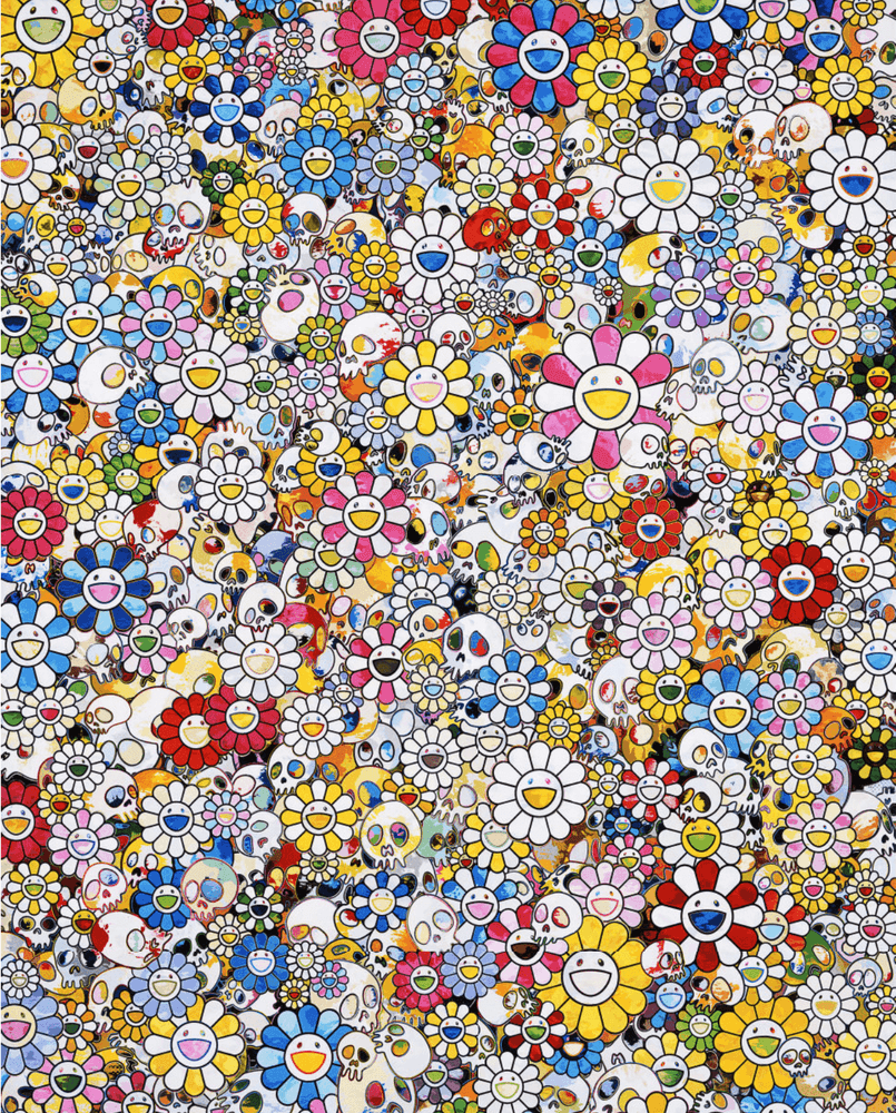 Artwork - Skulls & Flowers Multicolour