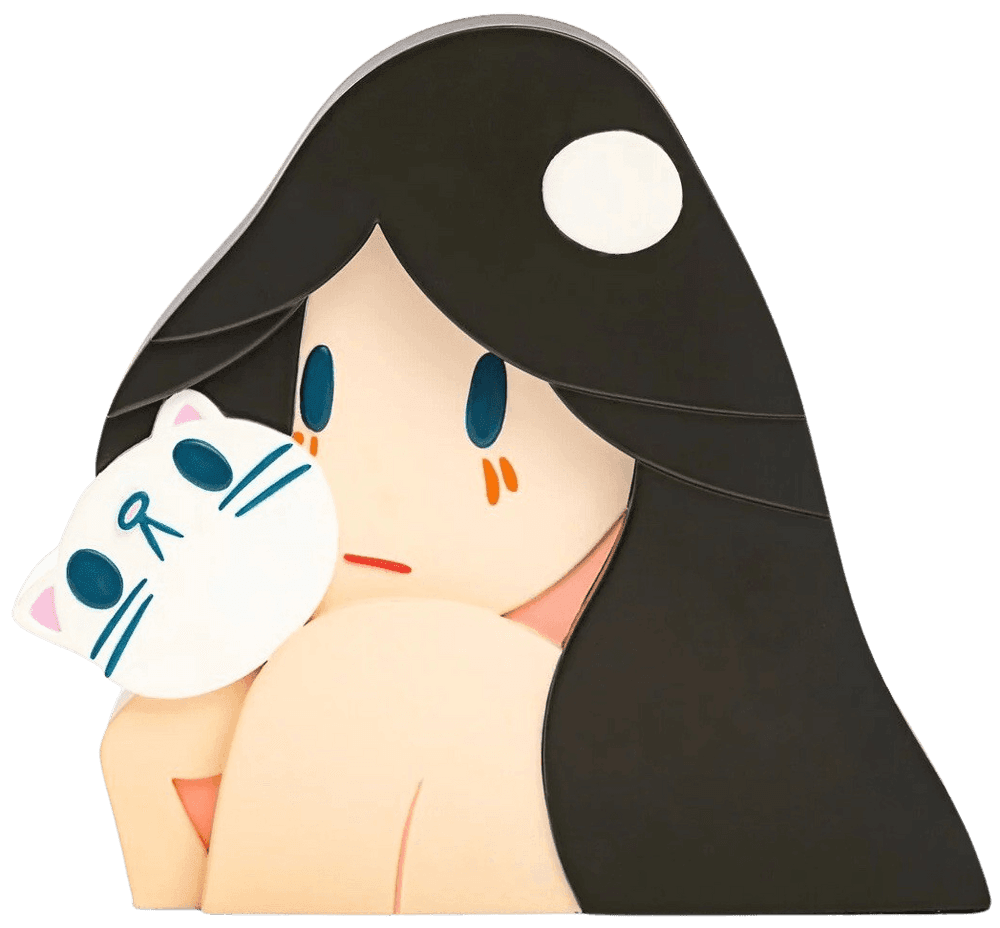 Artwork - Venus and Cat Vase (Random Colourway)