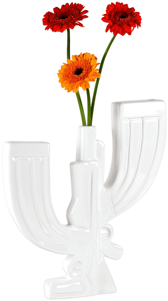 Artwork - Peace Patrol - Garden Guns (White)