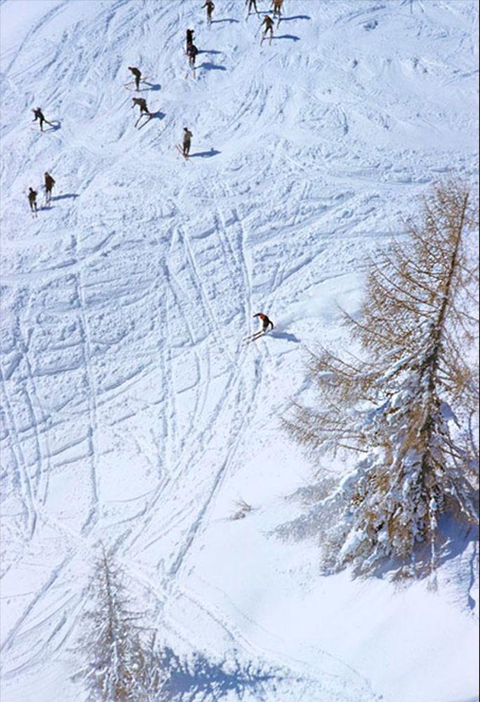Artwork - A Group Of Skiers On The Piste