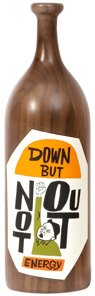Artwork - Down But Not Out (Wood Bottle)