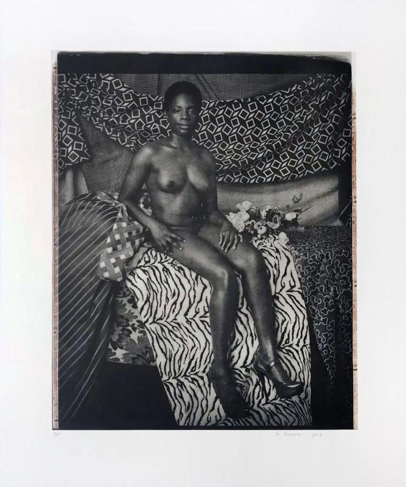 Artwork - Portrait of Marie Sitting in Black and White