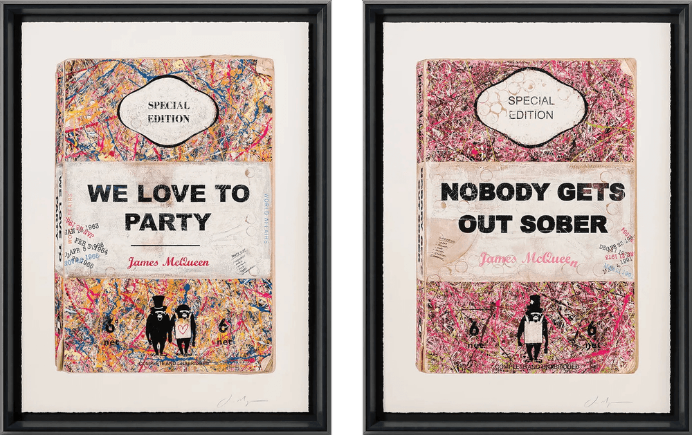 Artwork - We Love To Party & Nobody Gets Out Sober (Framed Set of 2)