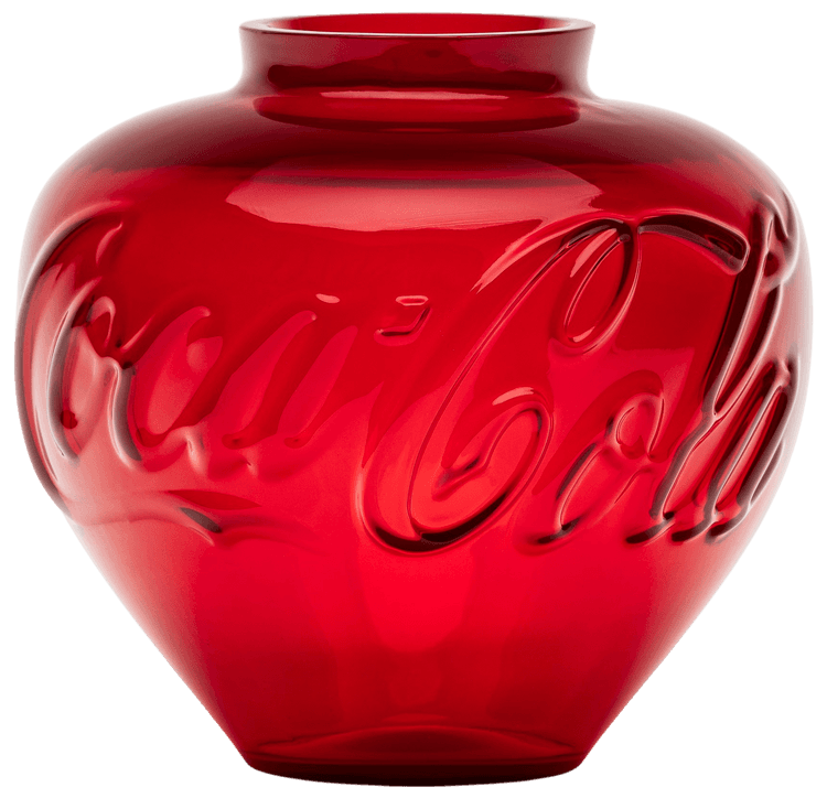 Coca-Cola Glass Vase (Red)