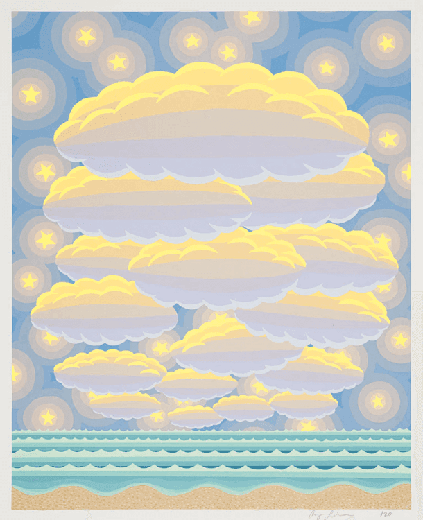 Daylight Stars and Clouds, Hand-Finished